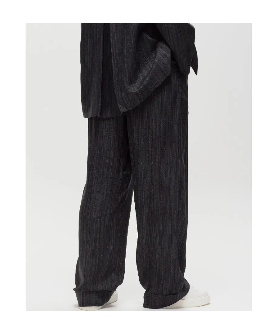 Striped Wide-Leg Trousers