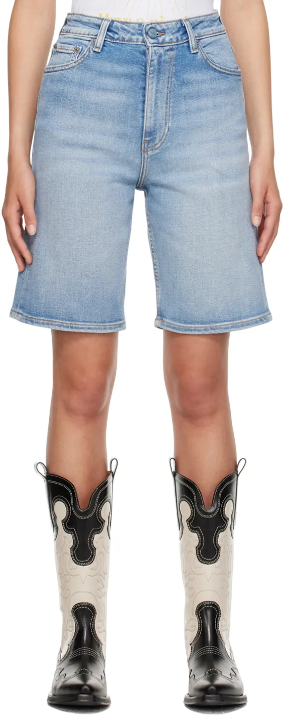 High-Rise Denim Shorts