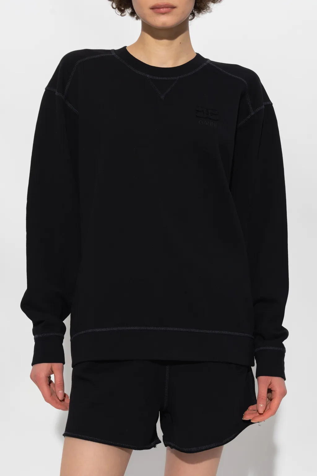 Logo Embroidered Crewneck Sweatshirt