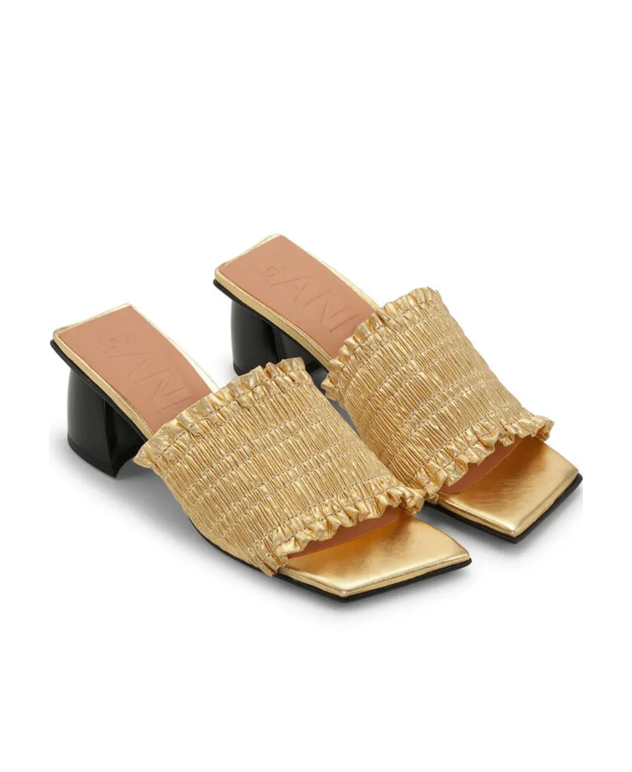 Smock Mid Heel Mules