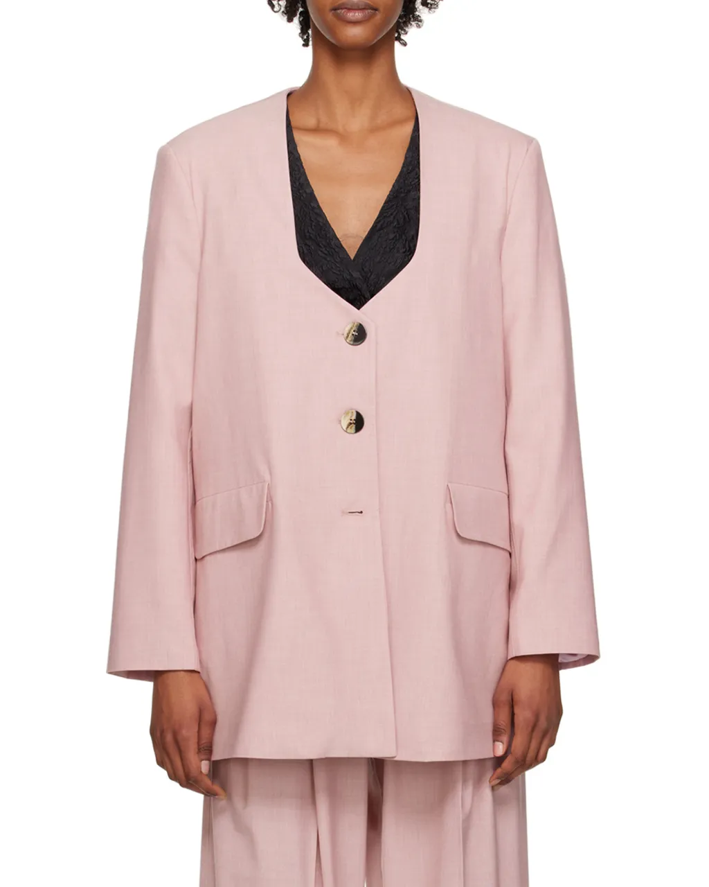 Oversized Drapey Melange Blazer
