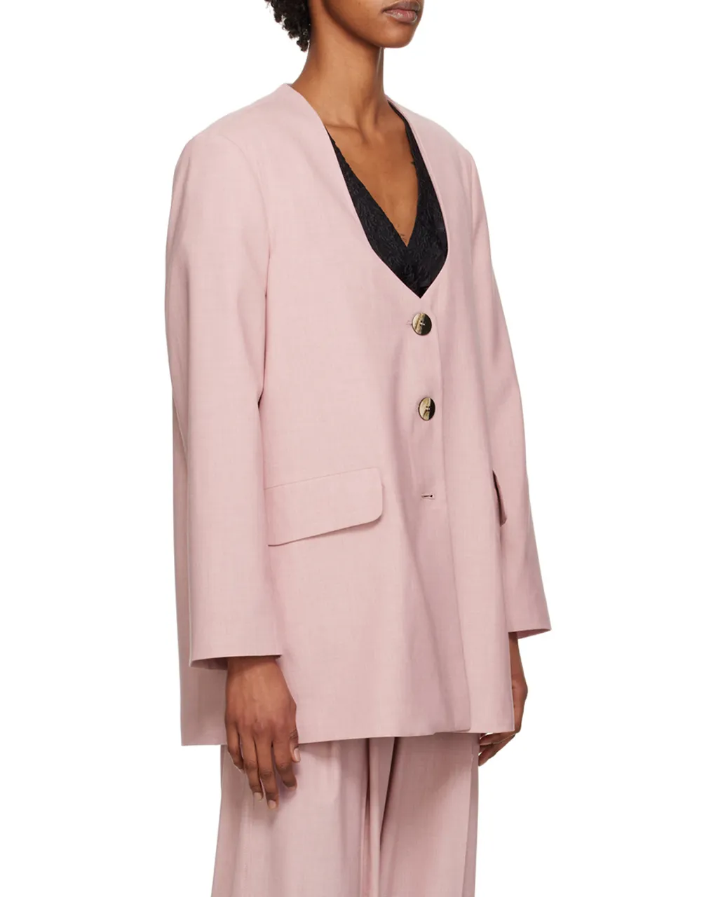 Oversized Drapey Melange Blazer