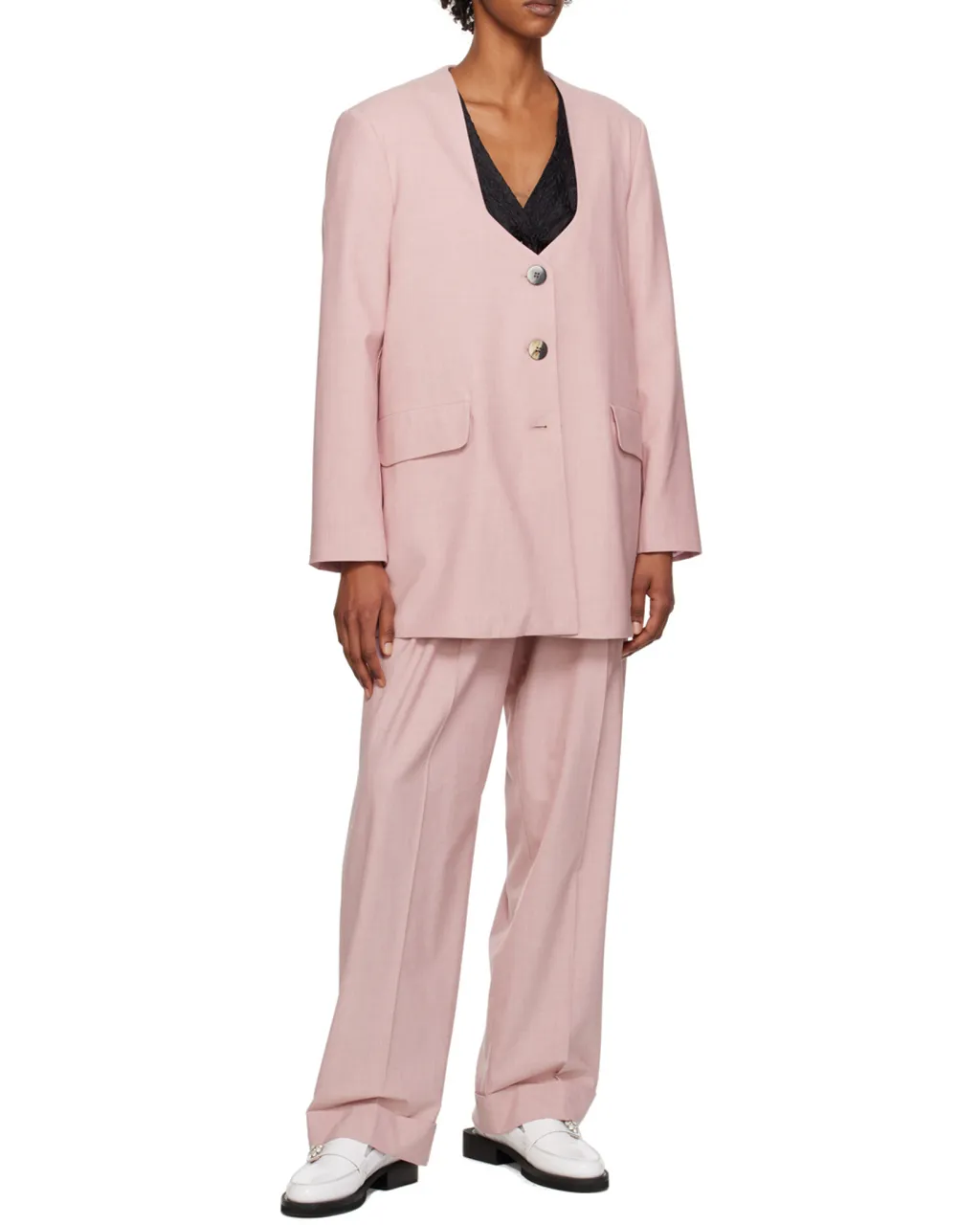 Oversized Drapey Melange Blazer