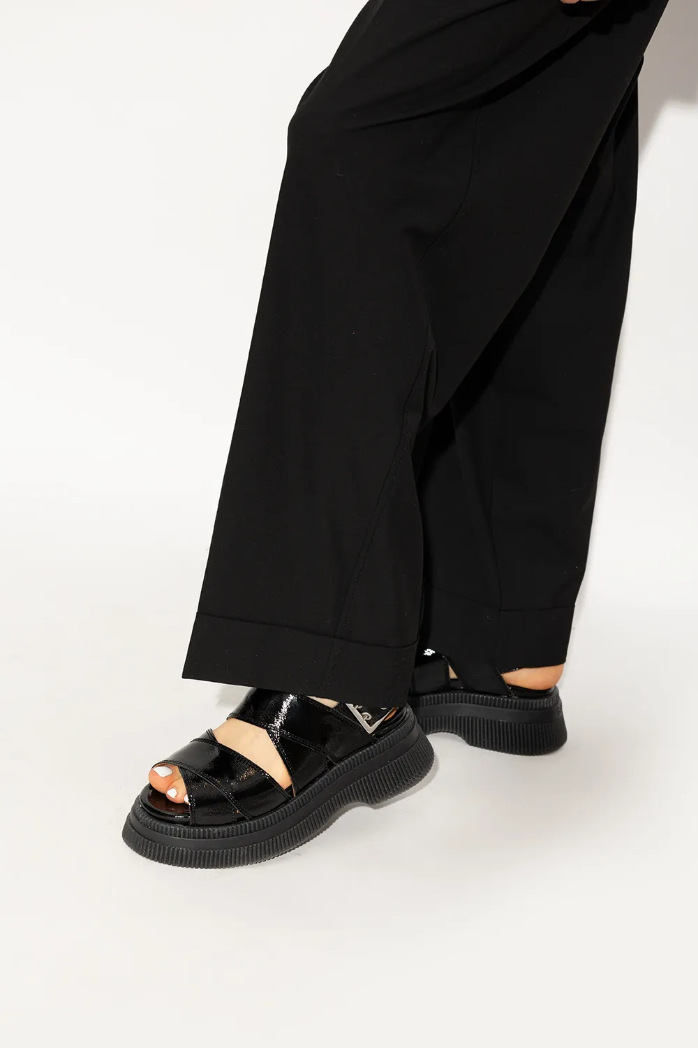 Buckled Flatform Sandals