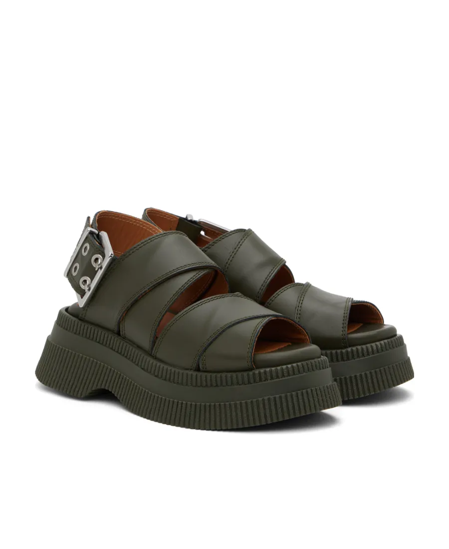 Buckled Flatform Sandals