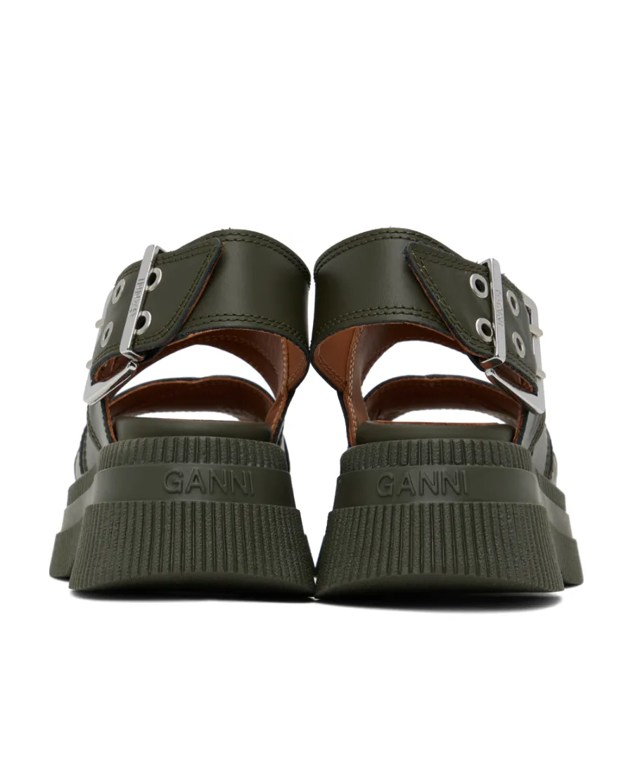 Buckled Flatform Sandals
