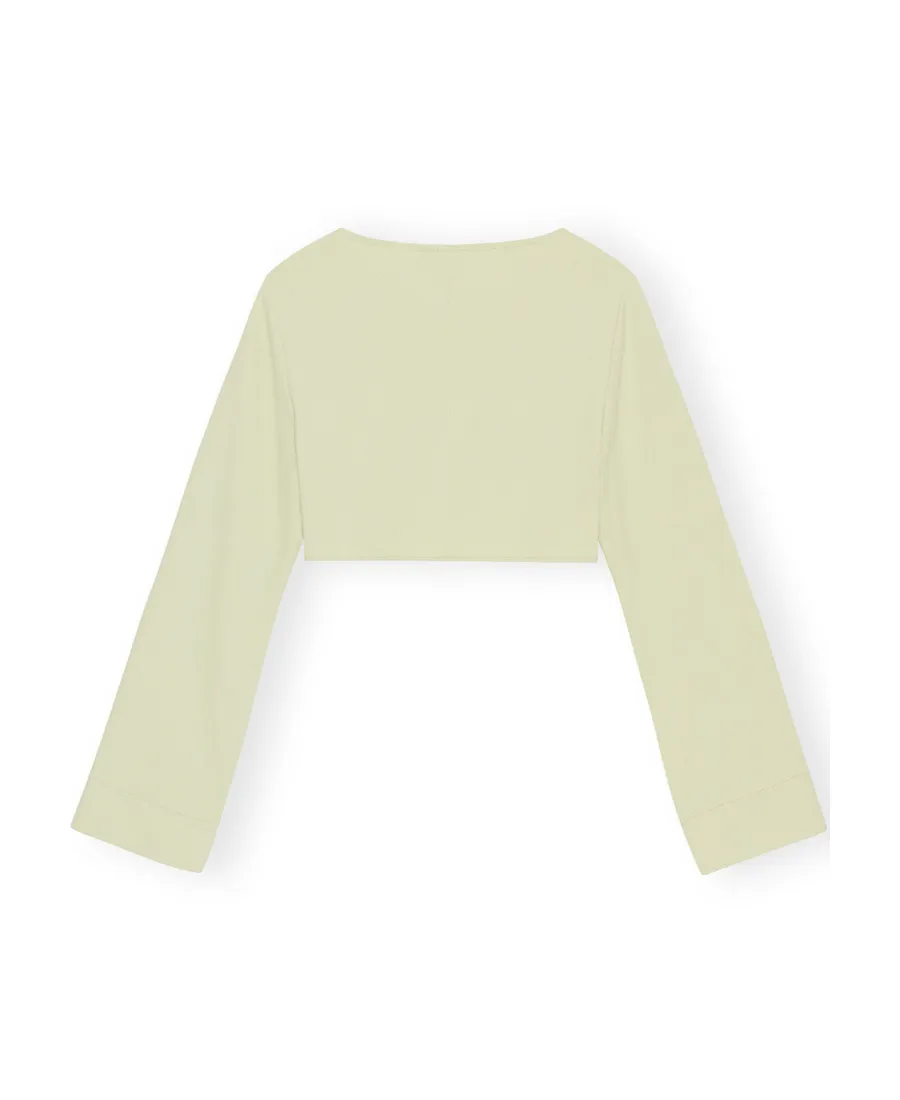 Stretch Suiting Cropped Blouse