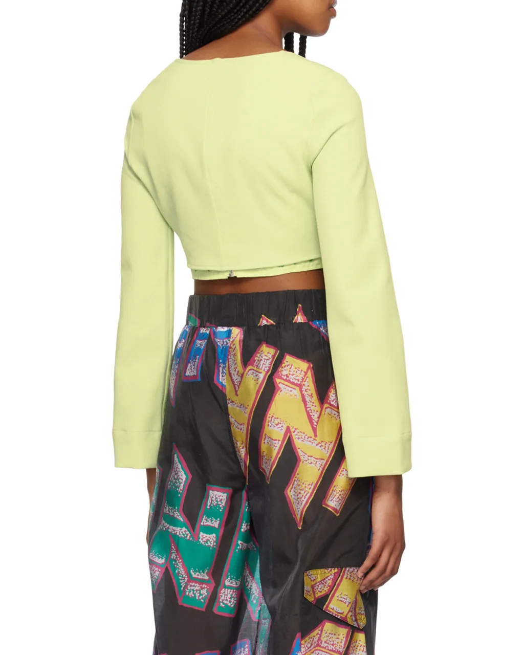 Stretch Suiting Cropped Blouse