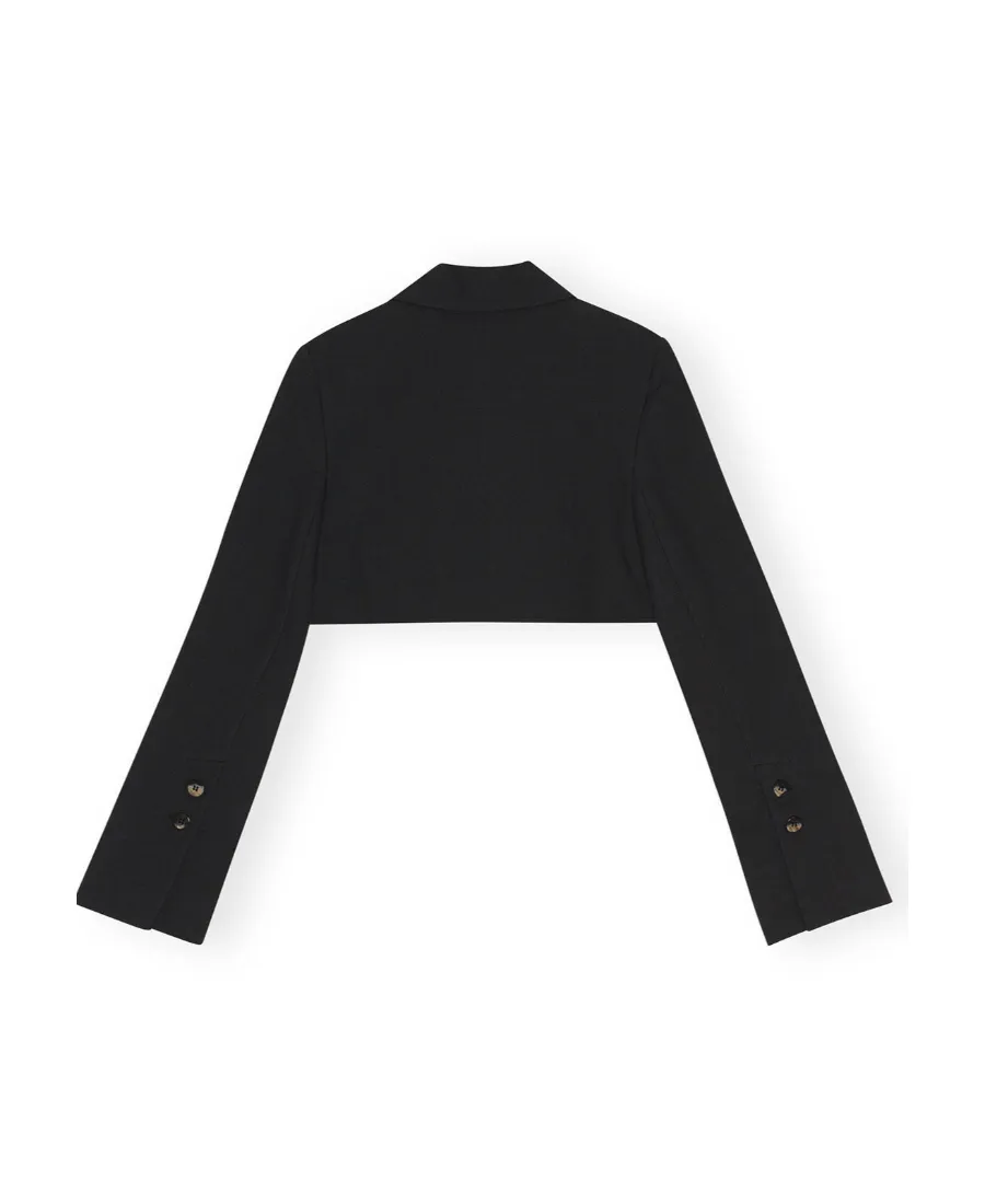 Cotton Suiting Cropped Blazer