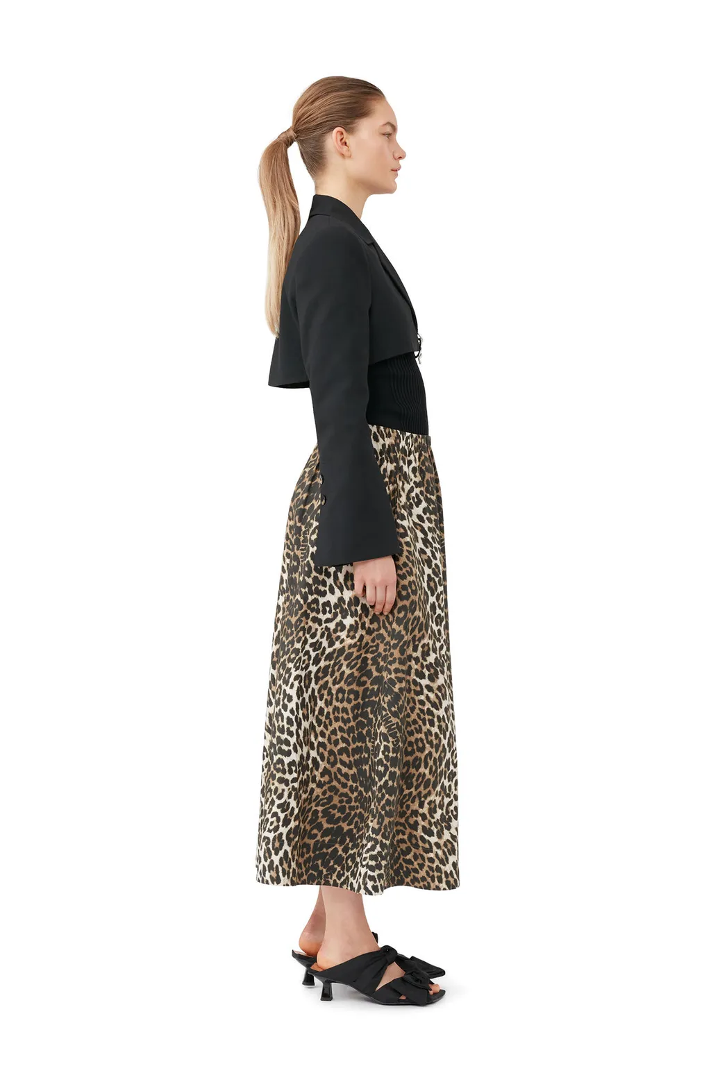 Cotton Suiting Cropped Blazer