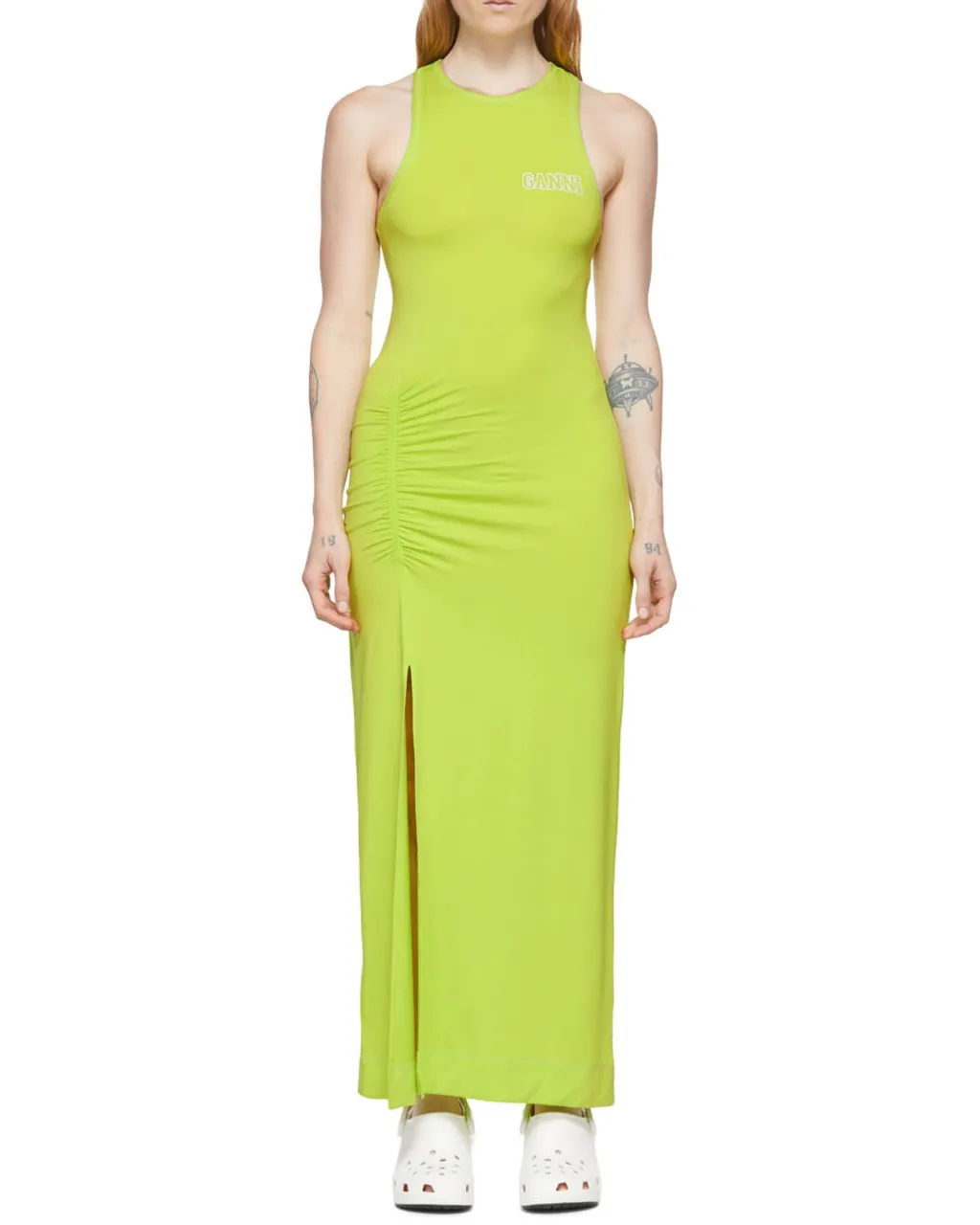 Round Collar Sleeveless Slim Dress