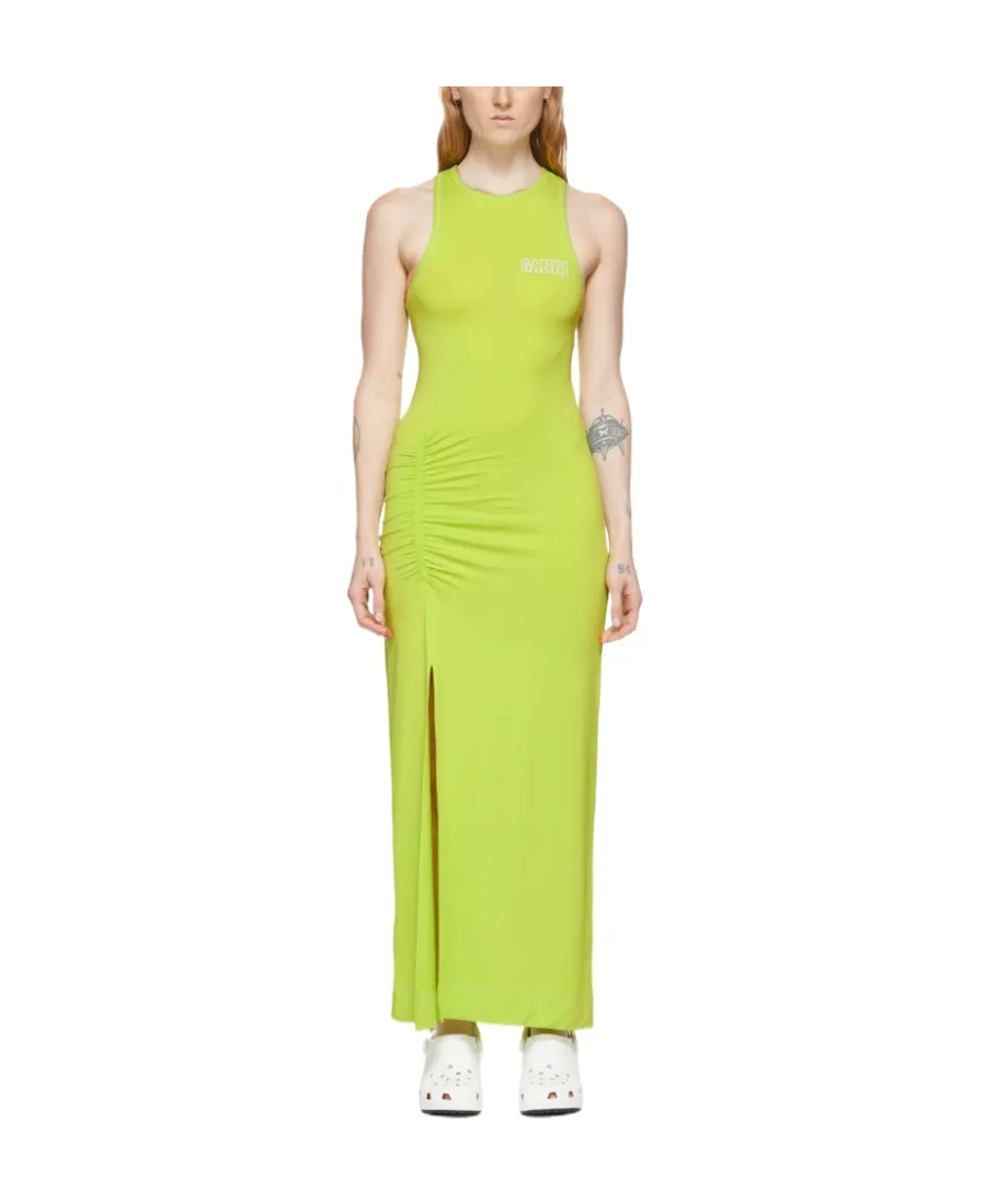 Round Collar Sleeveless Slim Dress