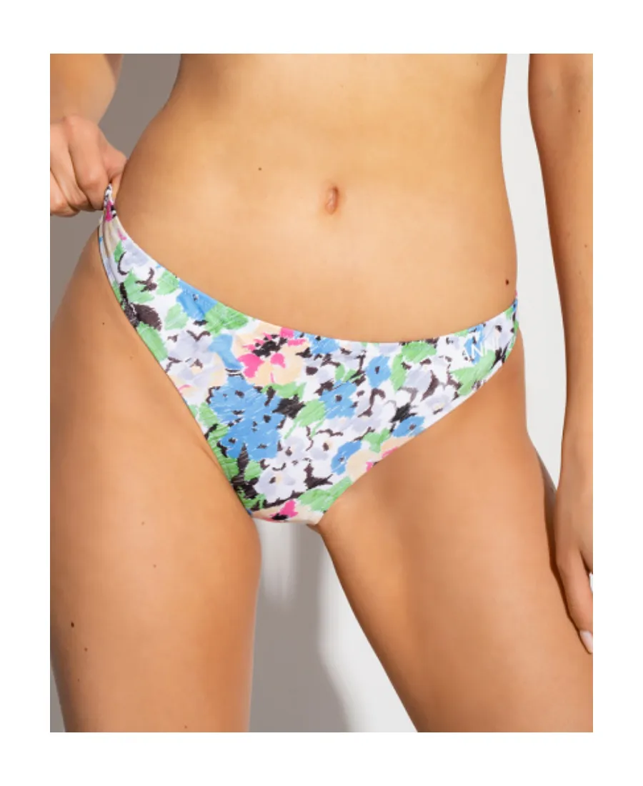 Floral Pattern Stretched Bikini Bottoms