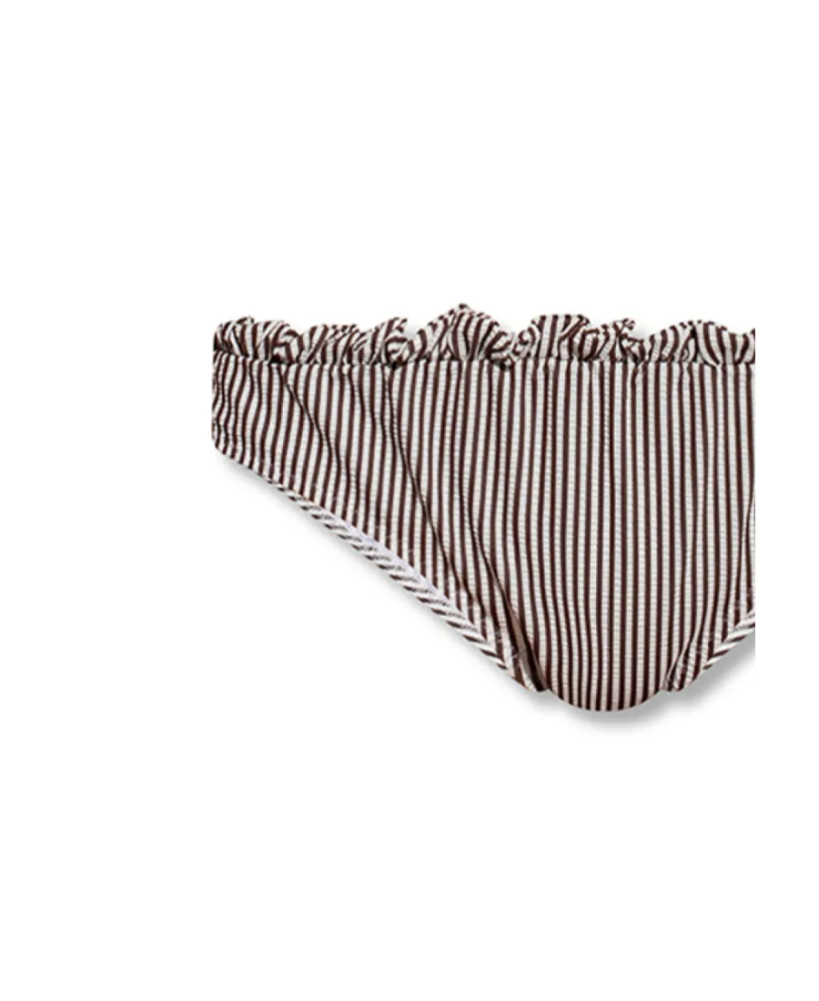 Stripe-Print Bikini Bottoms