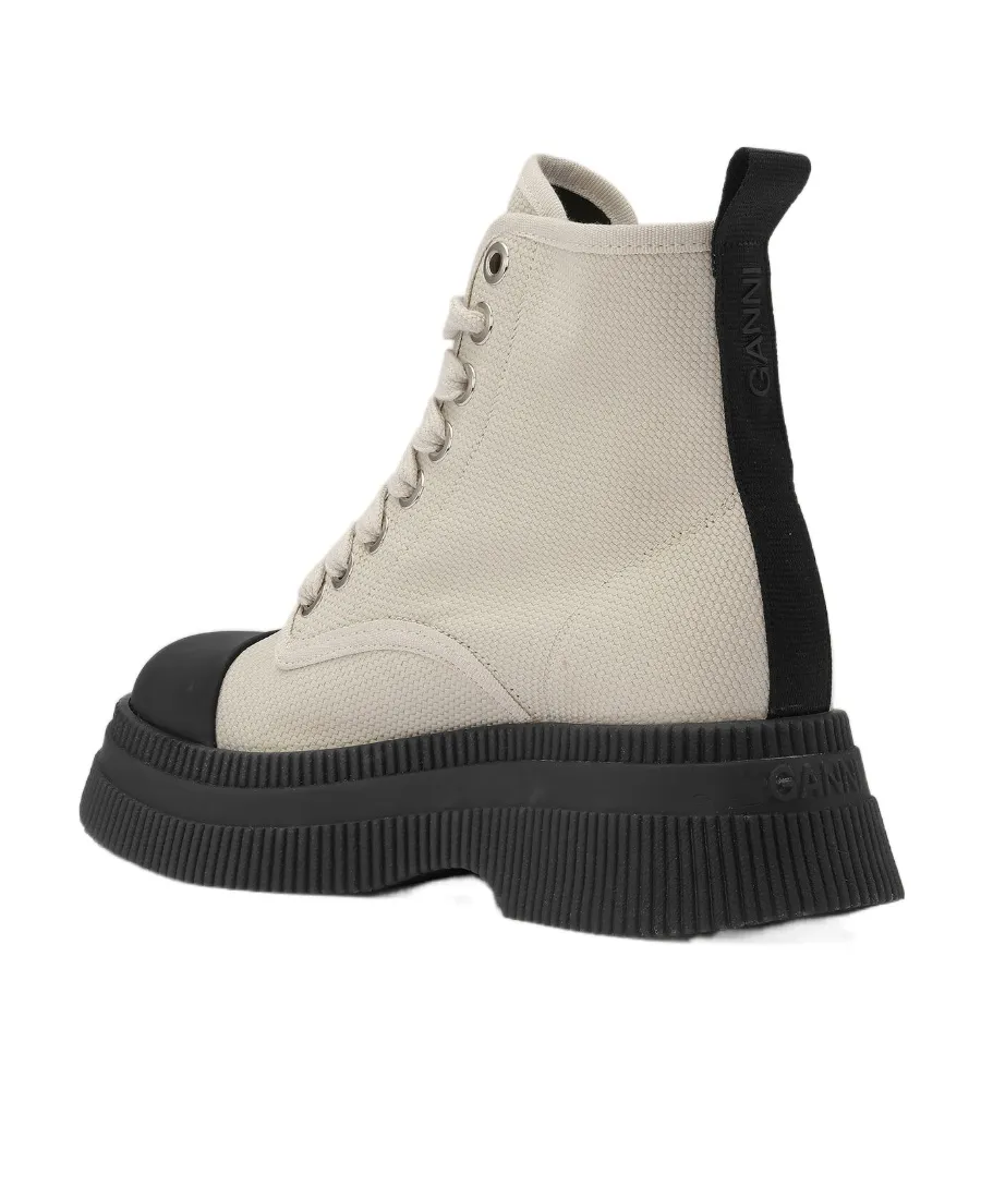 Logo High-Top Lace Boots