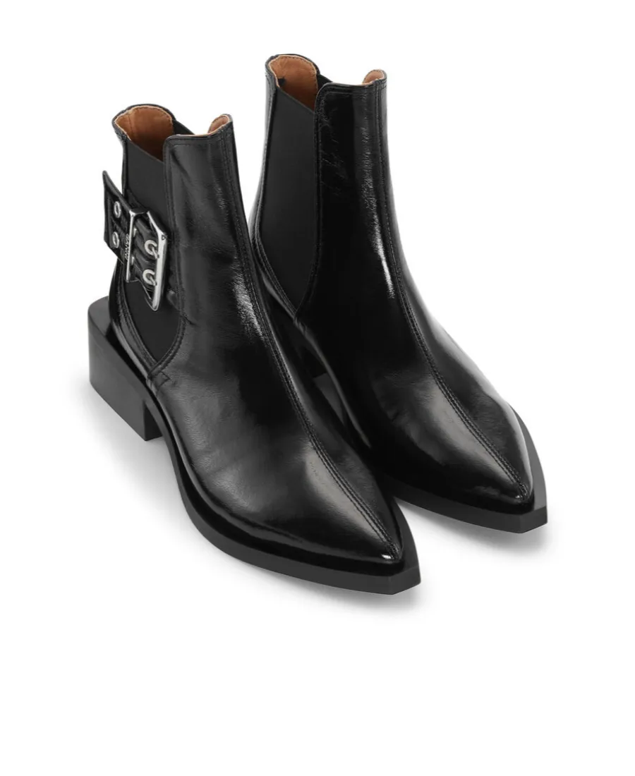 Buckle-Detailed Ankle Boots
