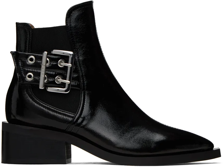 Buckle-Detailed Ankle Boots
