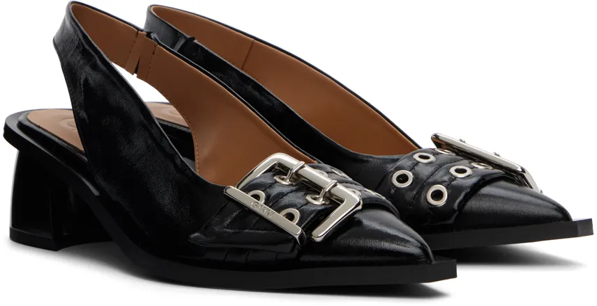 Buckle Slingback Pumps