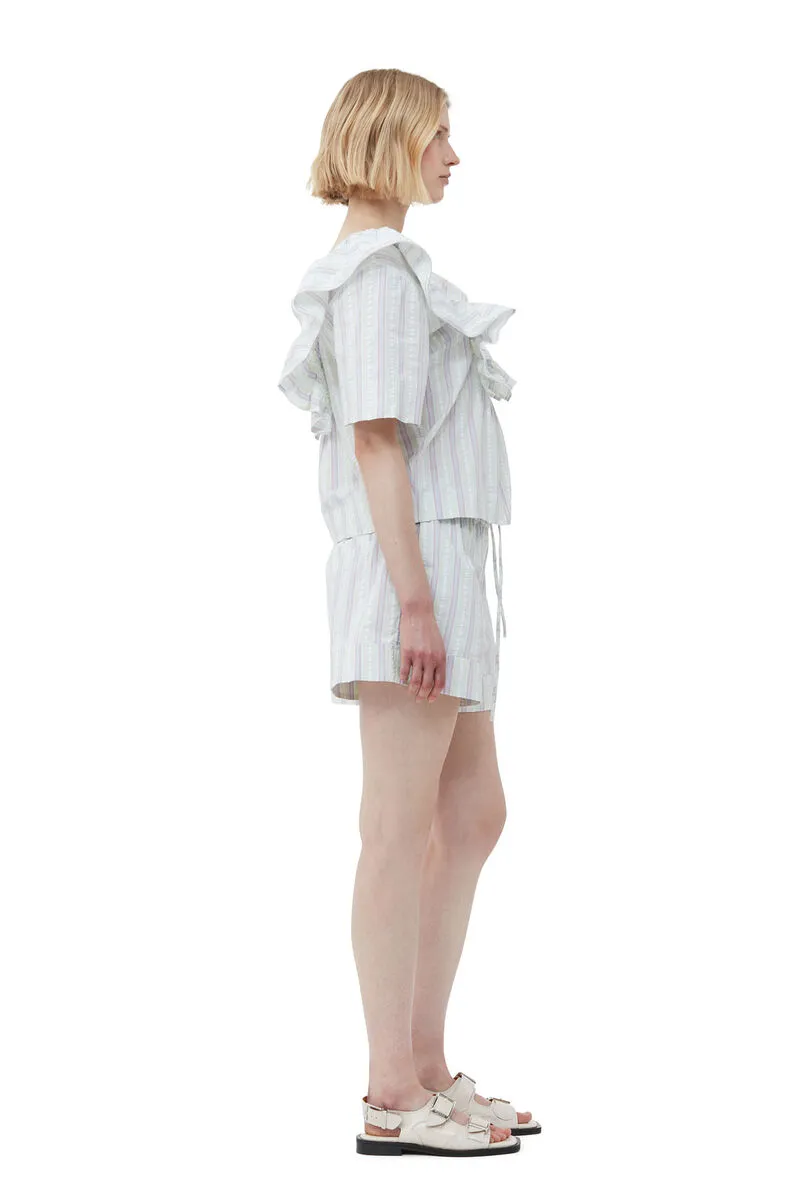 Ruffle Detailed Square Neck Blouse
