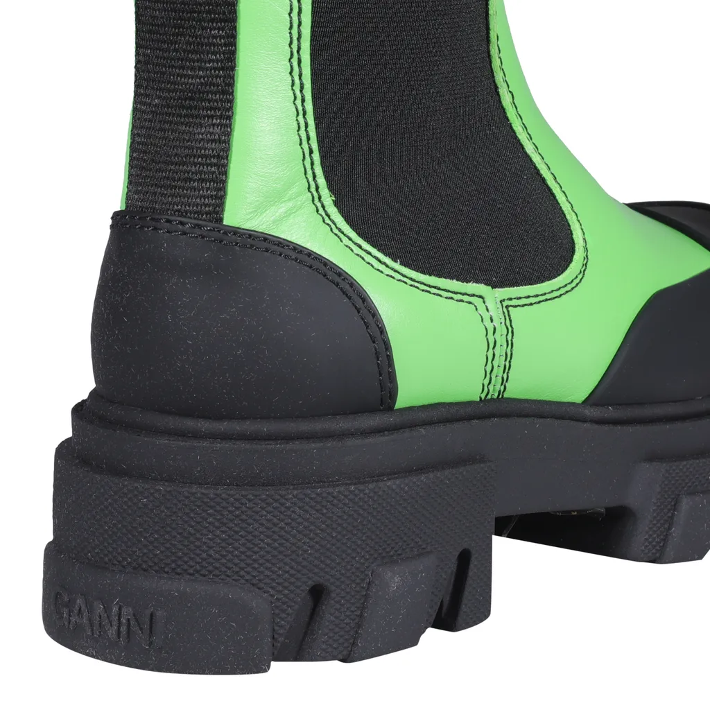 Chunky-Sole Panelled Boots