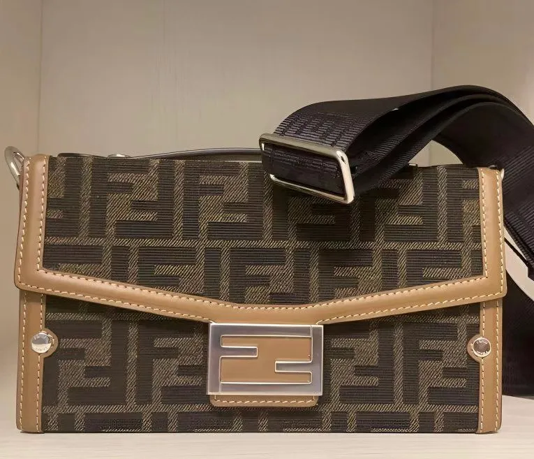 Ff Motif Jacquard Crossbody Bag