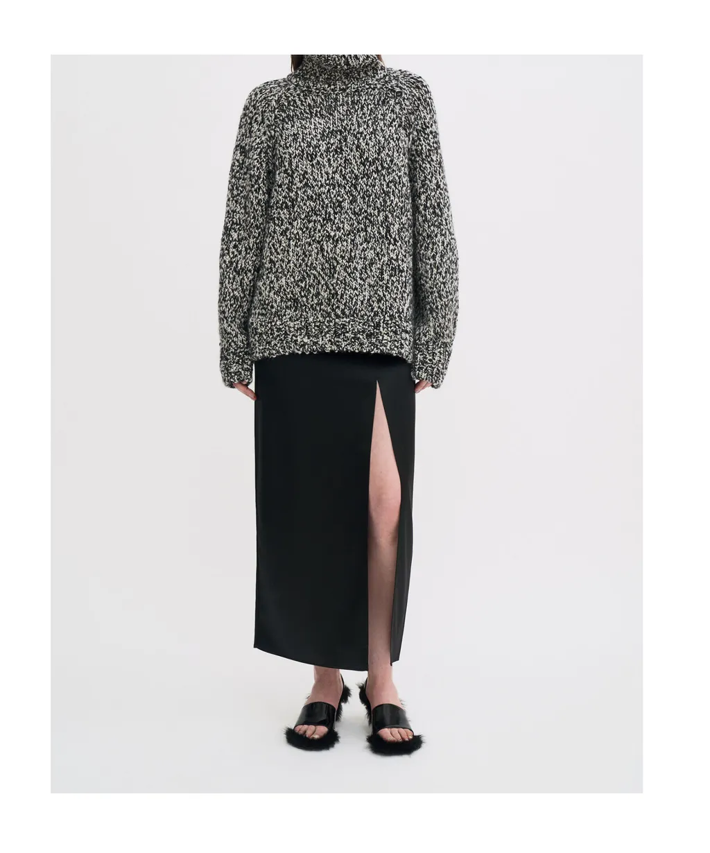 High Neck Buttoned Knitwear