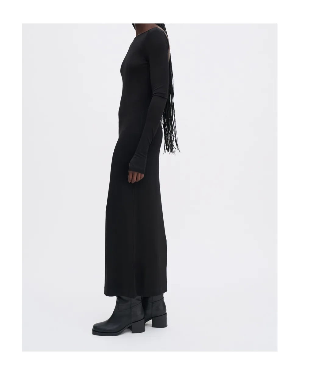 Scooped Back Jersey Dress