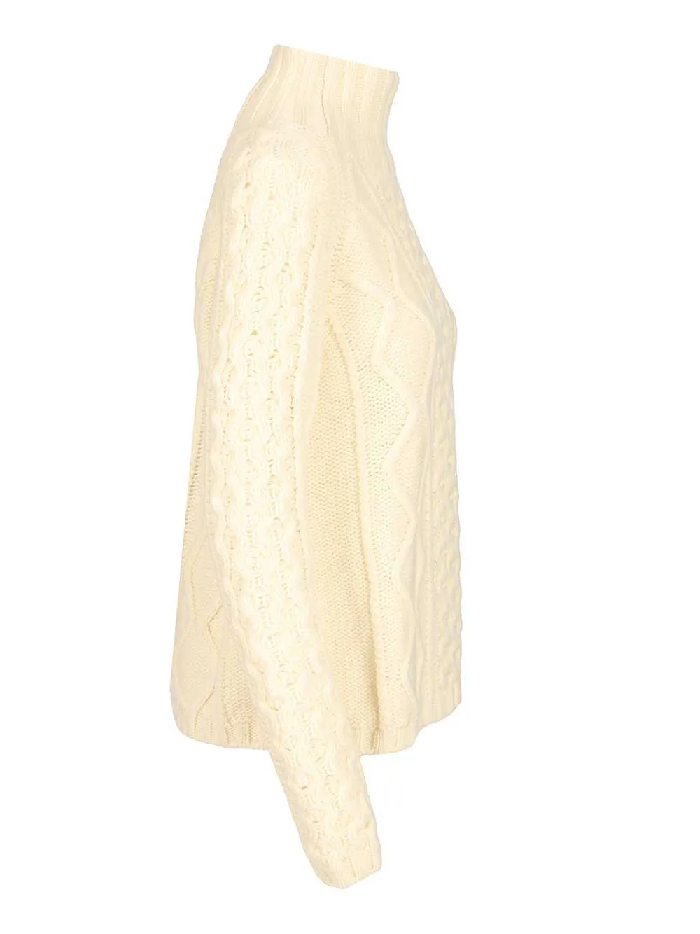 Cable-Knit Wool Sweater