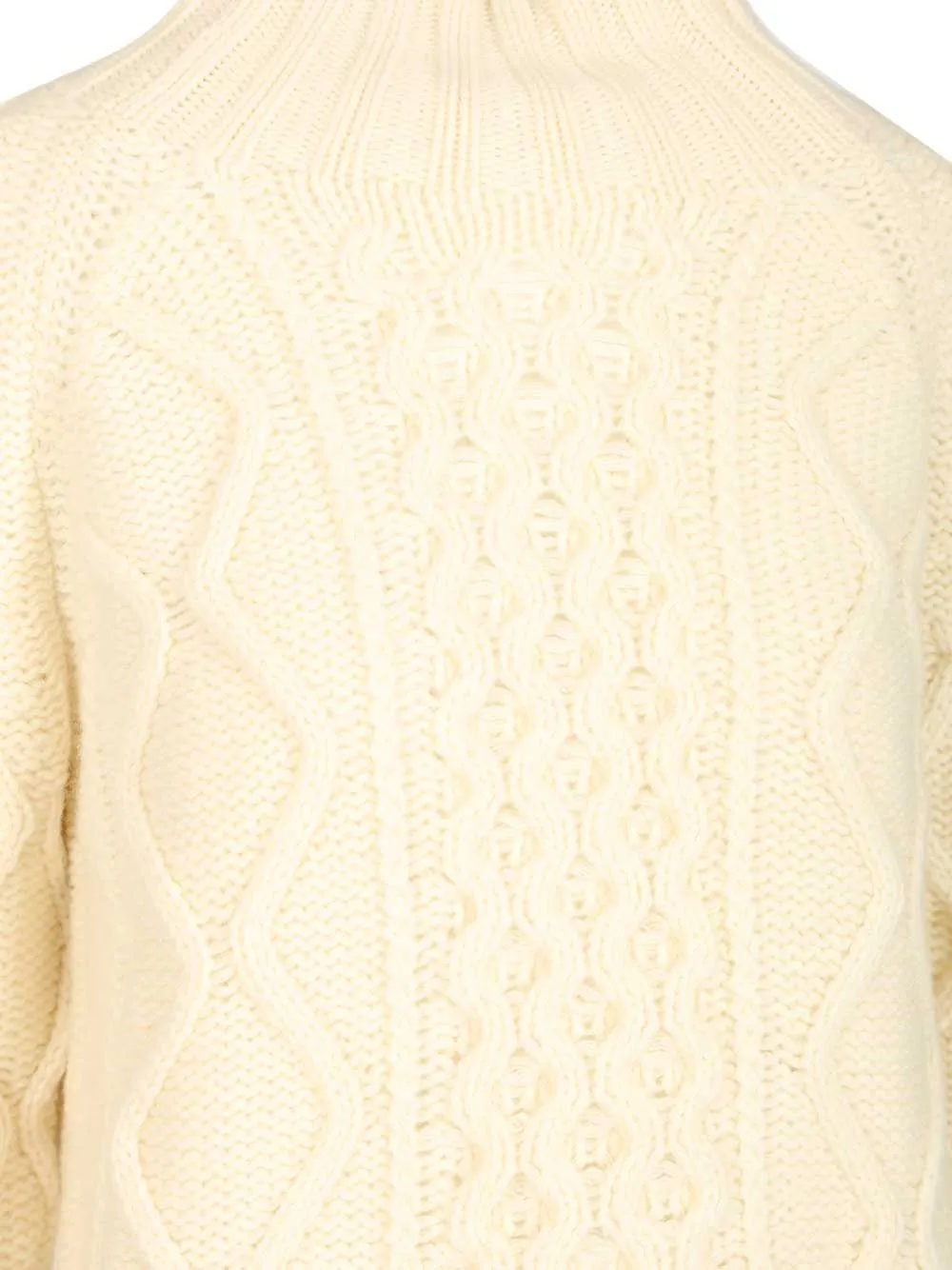 Cable-Knit Wool Sweater