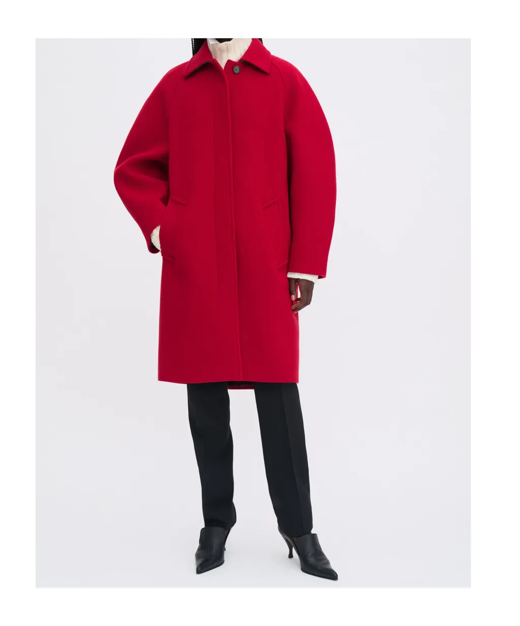 Cocoon Raglan-Sleeve Coat