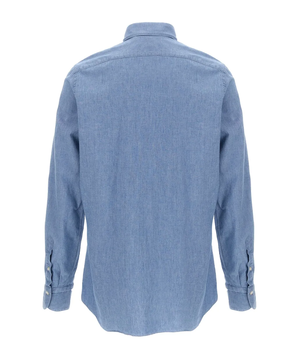 Long-Sleeved Denim Shirt