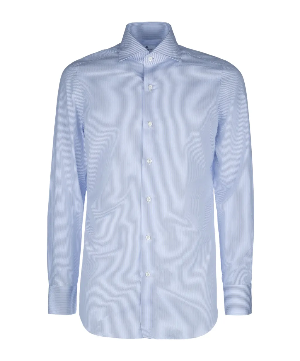 Striped Spread Collar Shirt