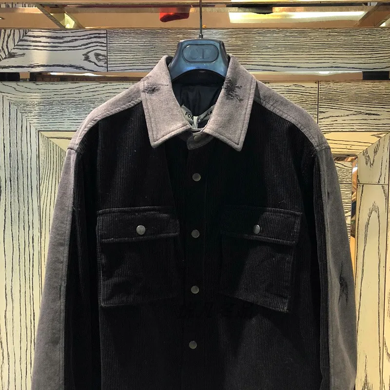Corduroy Spliced Casual Jacket