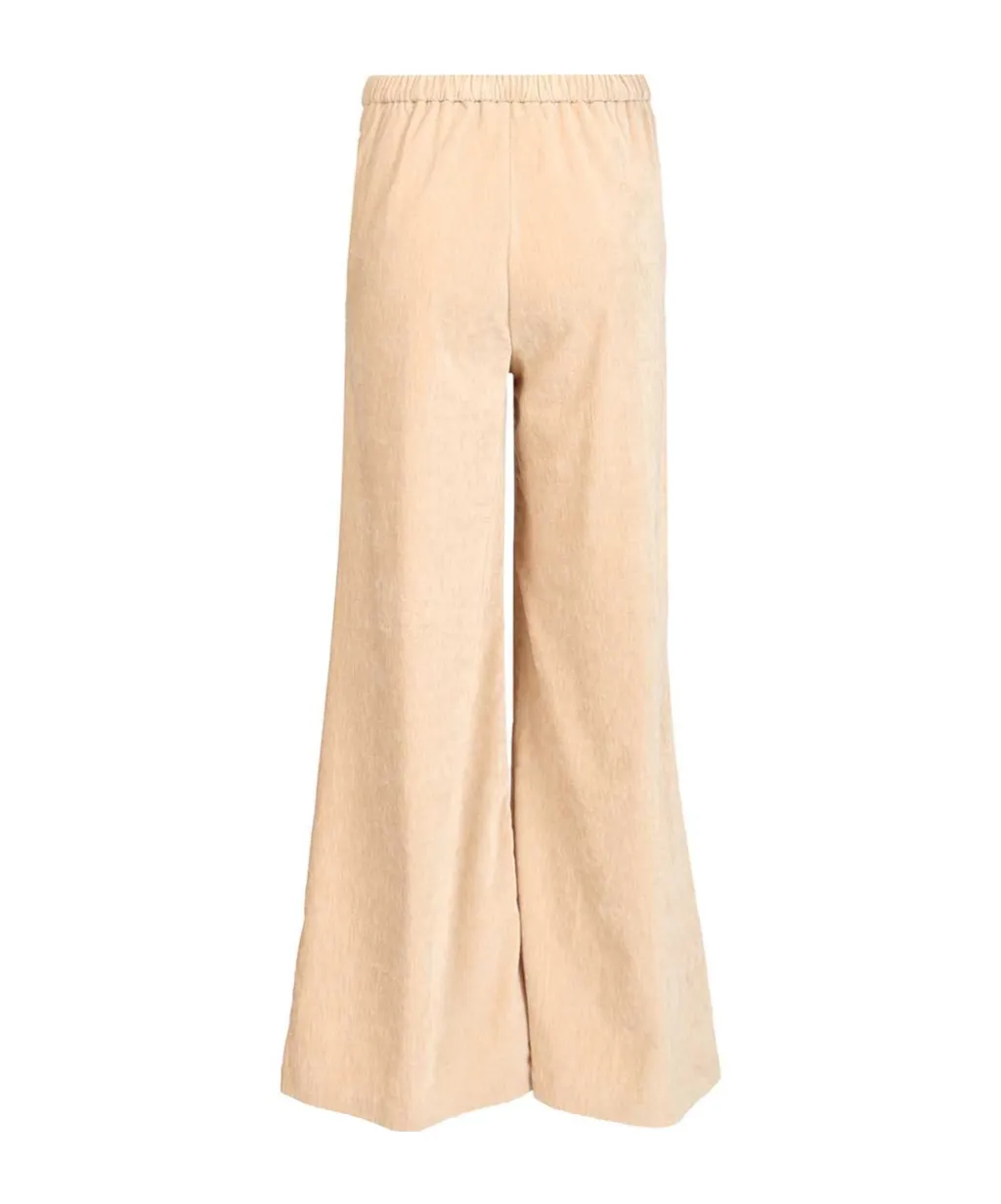 High-Waisted Velvet Pants