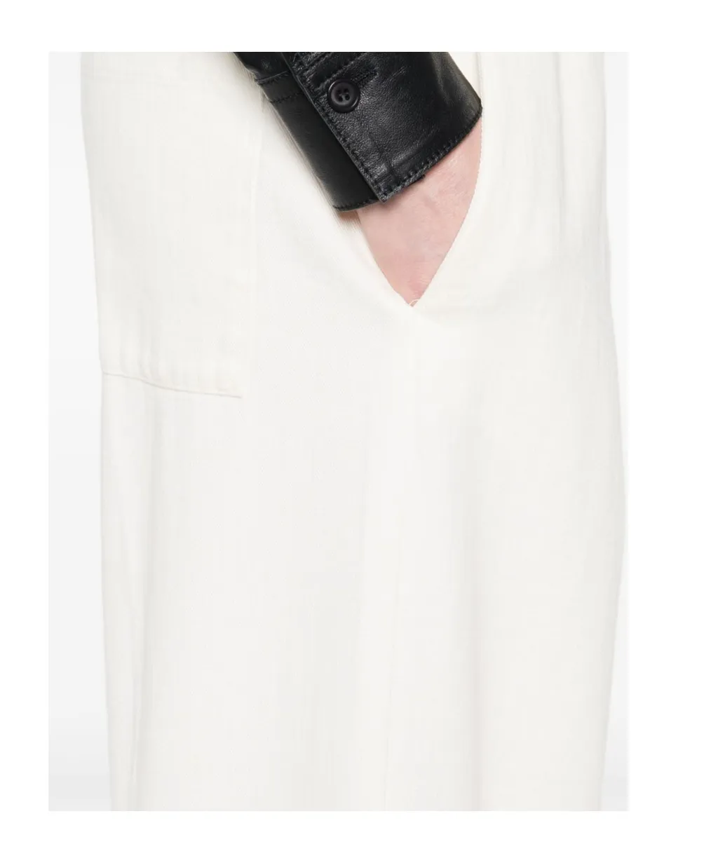 Elastic Waist Wide-Leg Trousers