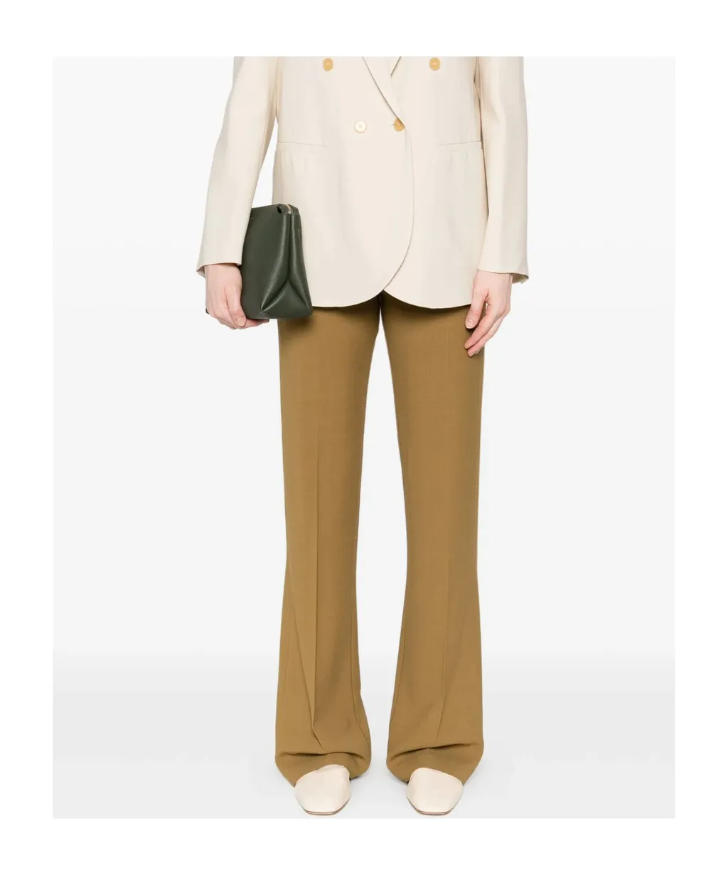 Wool Viscose Twill Regular Waist Pants