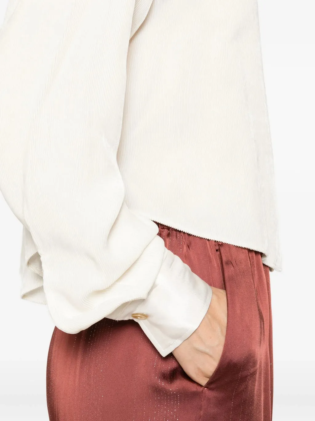Fluid Chic Velvet Boxy Shirt