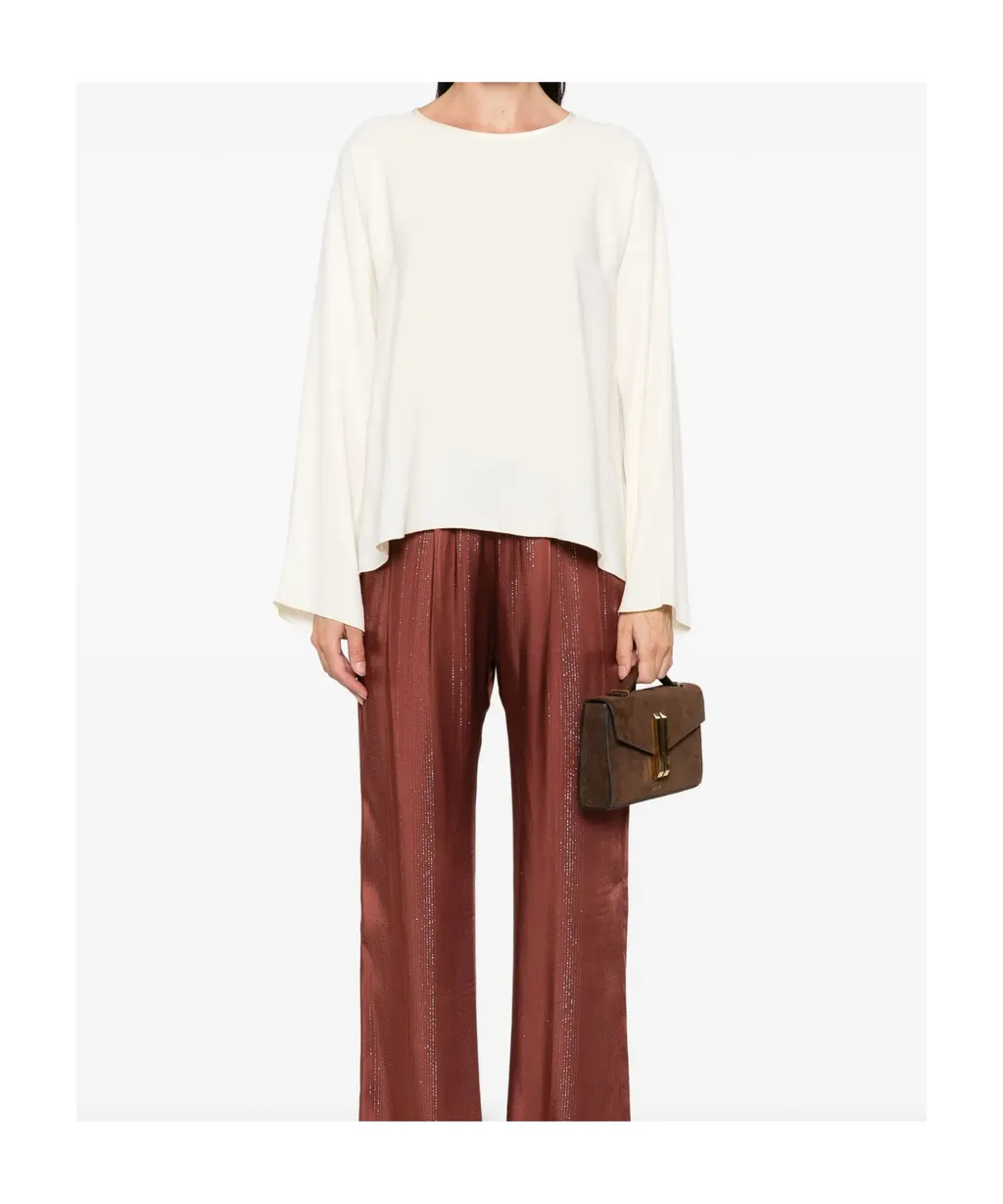 Matte Anvers Satin Embroidered Top