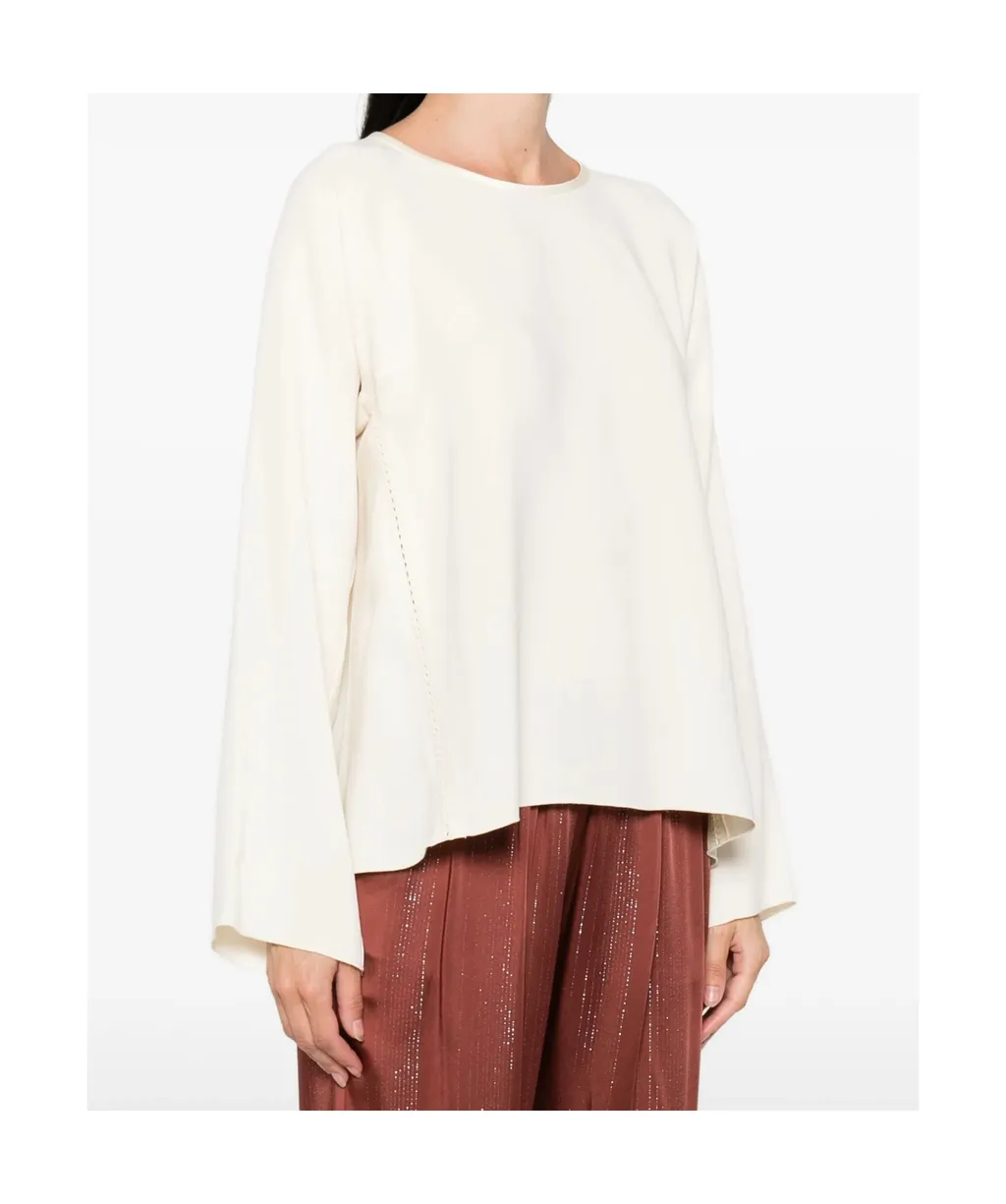 Matte Anvers Satin Embroidered Top