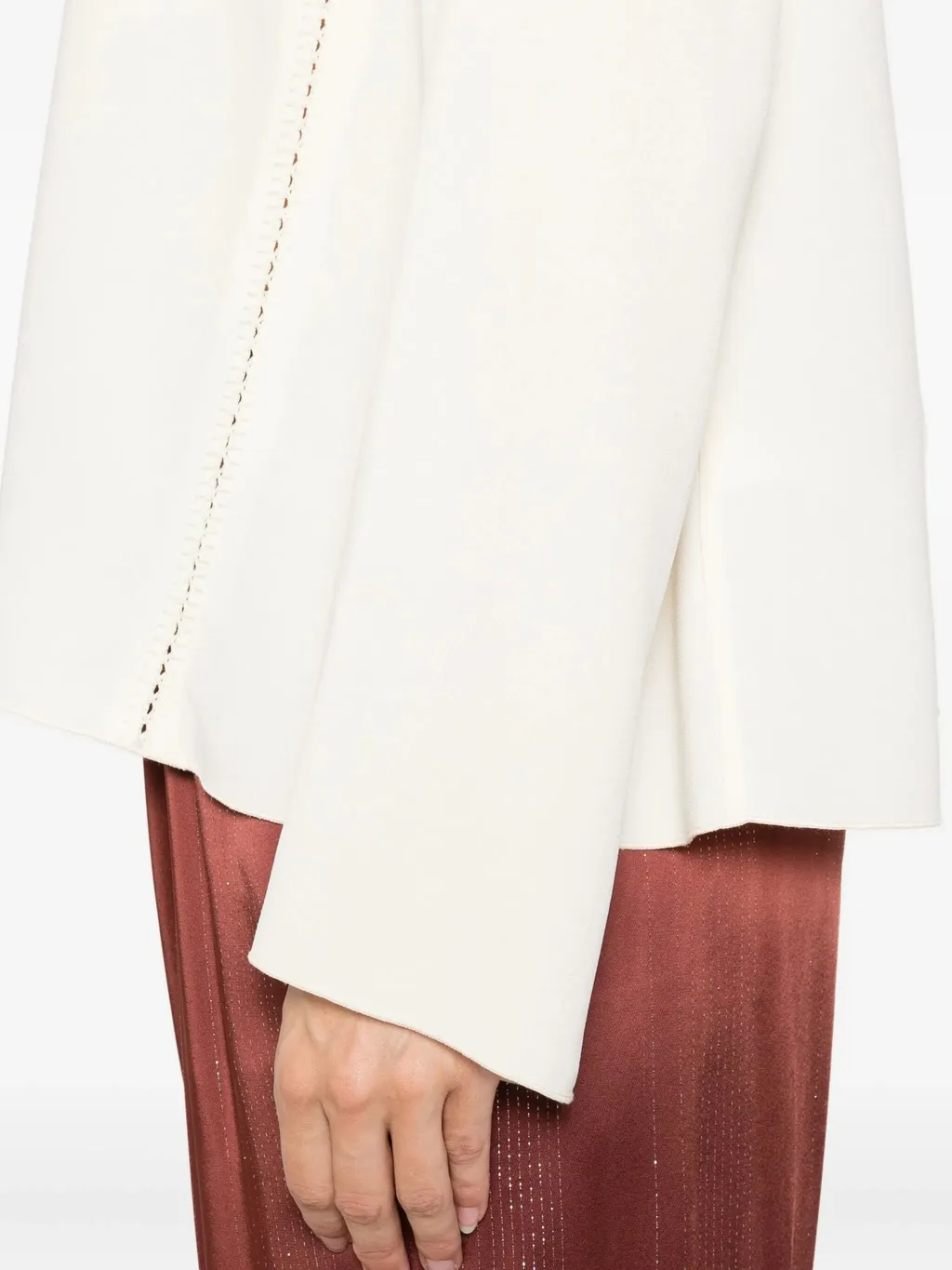 Matte Anvers Satin Embroidered Top