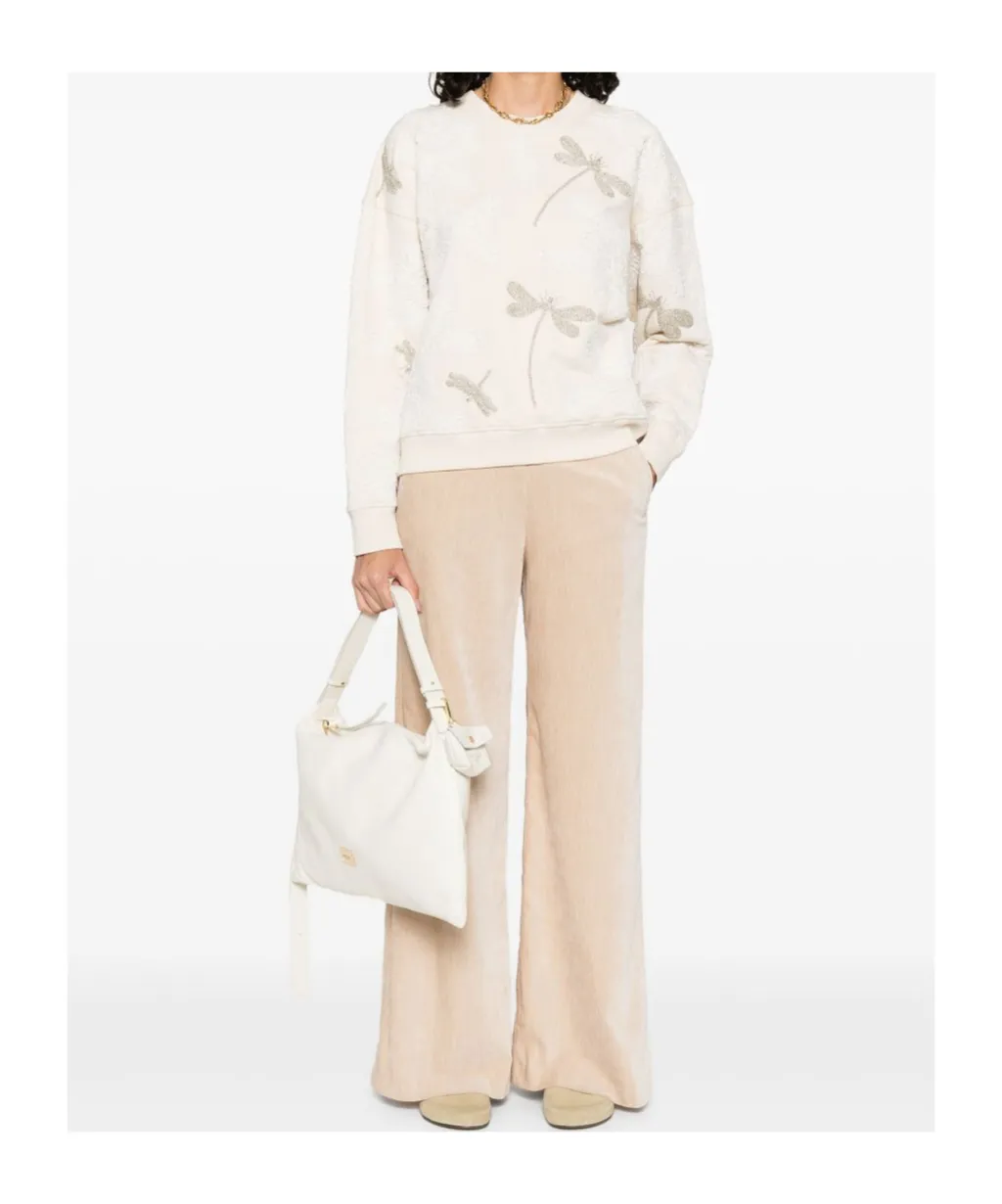 Textured-Finish Trousers