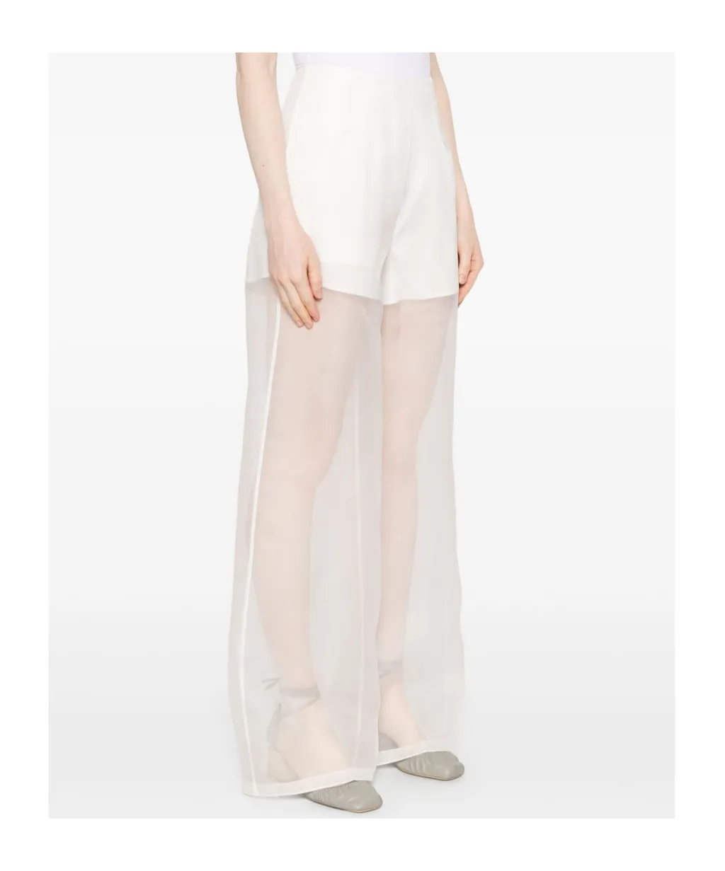 See-Through Wide-Leg Pants