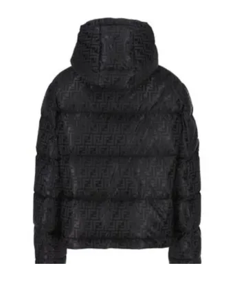 Ff Jacquard Hooded Down Jacket