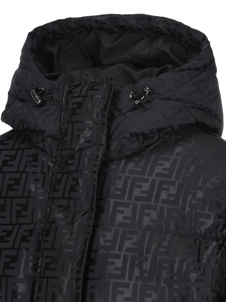 Ff Jacquard Hooded Down Jacket