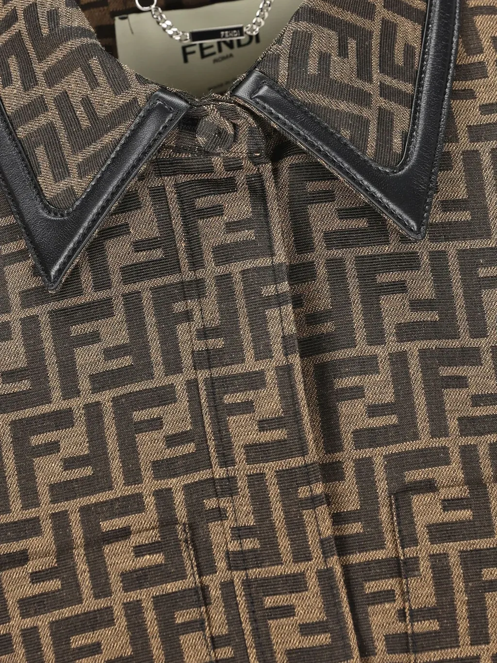 Ff Jacquard Belted Waist Jacket