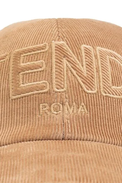 Logo Embroidered Corduroy Baseball Cap