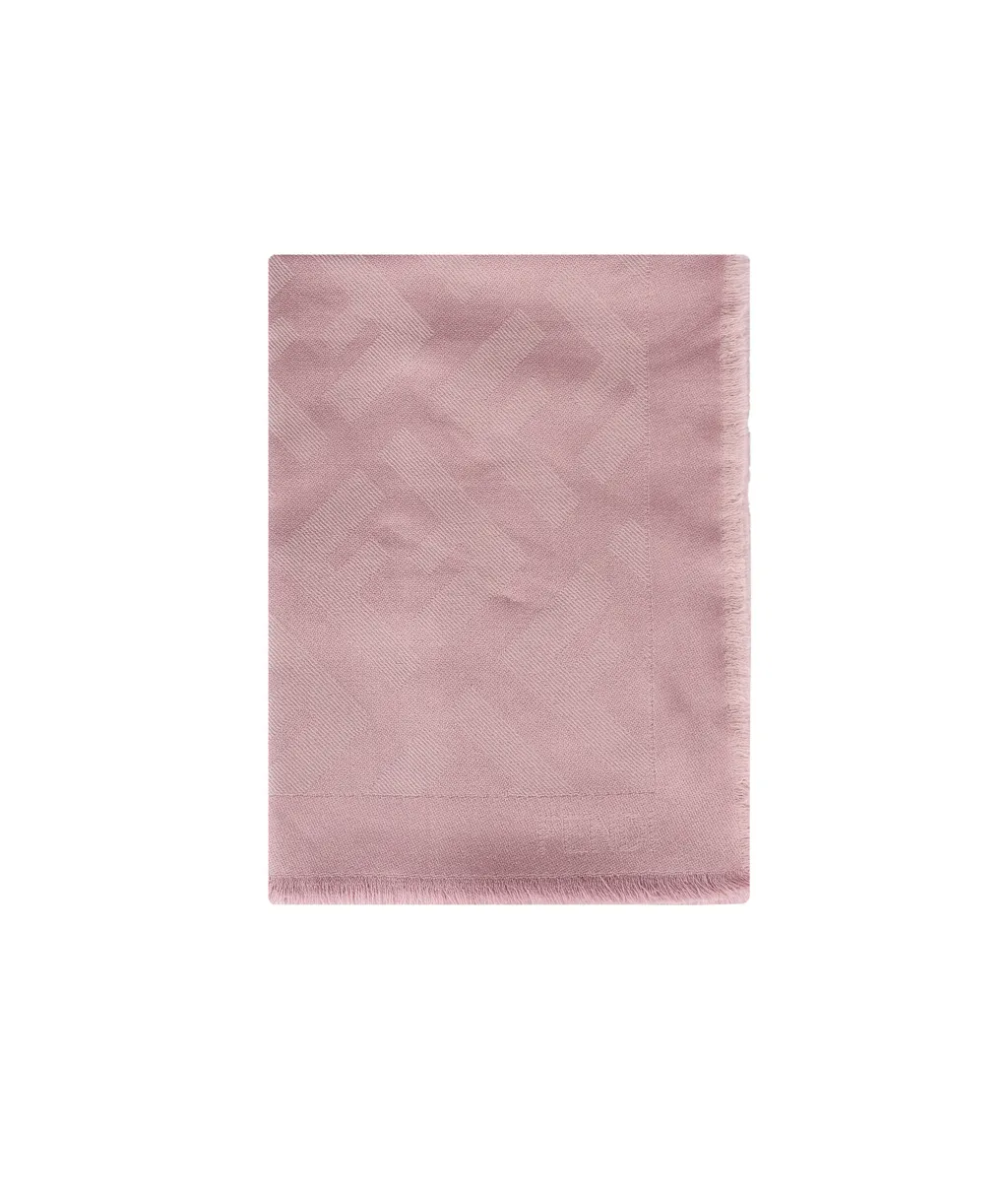 Ff Monogram Frayed Edge Scarf