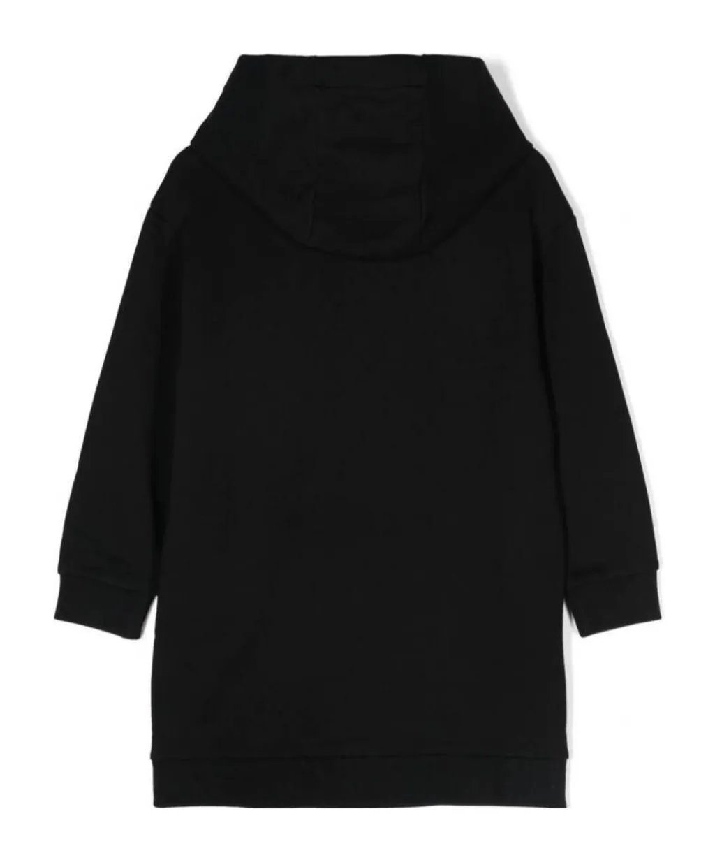 Logo Embroidered Jersey Hoodie Dress