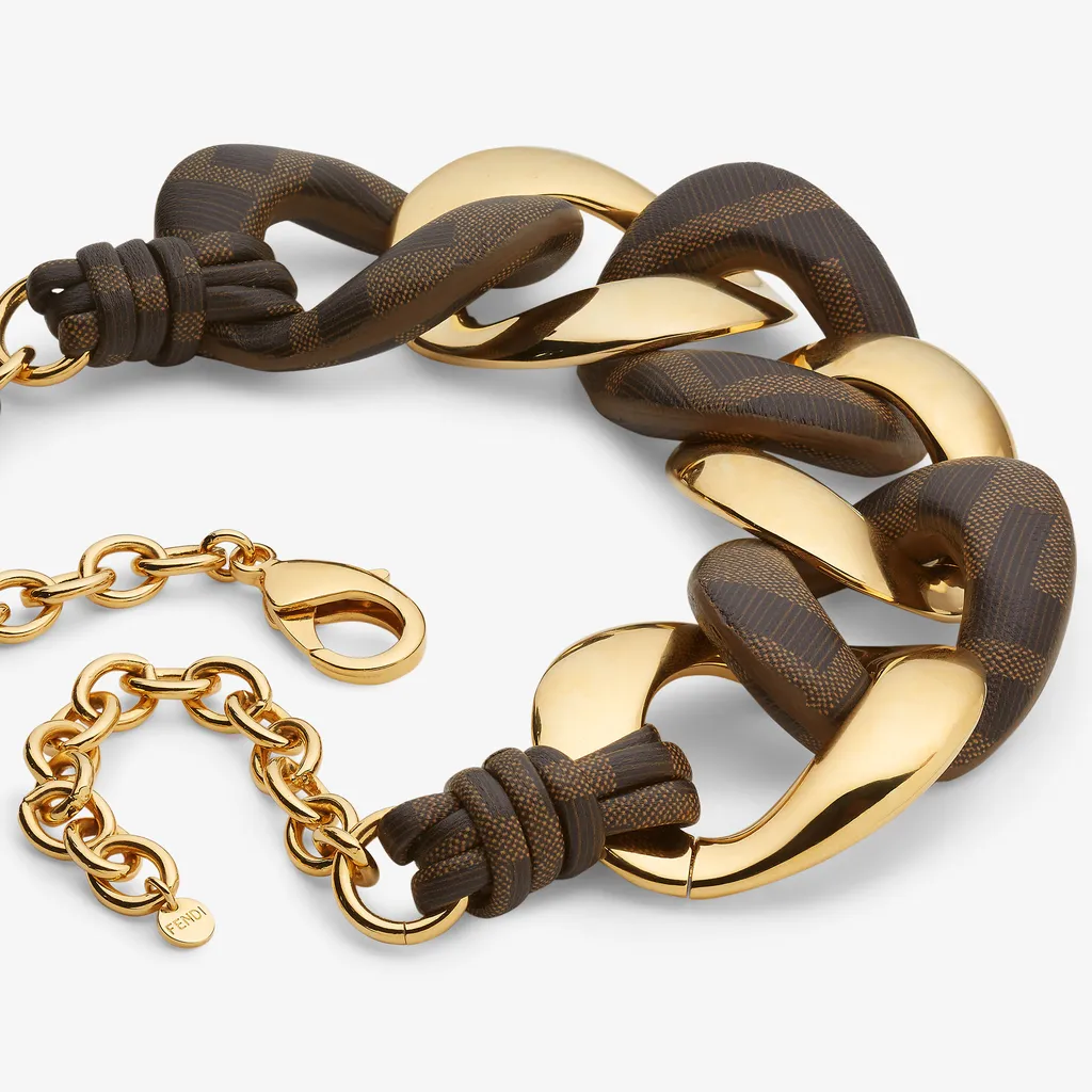 Ff Leather Necklace