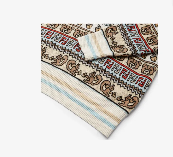 Patterned Crew Neck Sweater